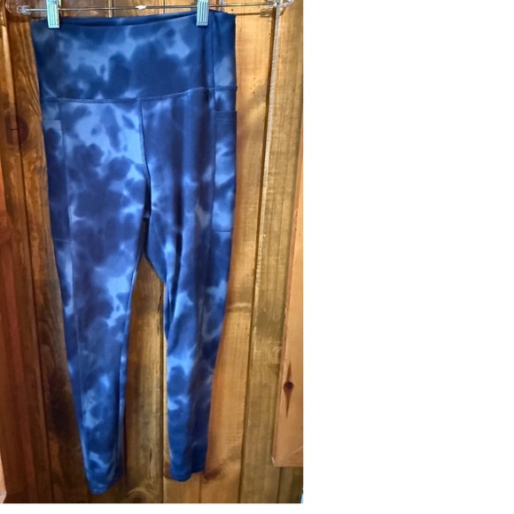Danskin Pants - Danskin Women Blue Tie Dye‎ High Waisted Leggings with Side Pockets Size S